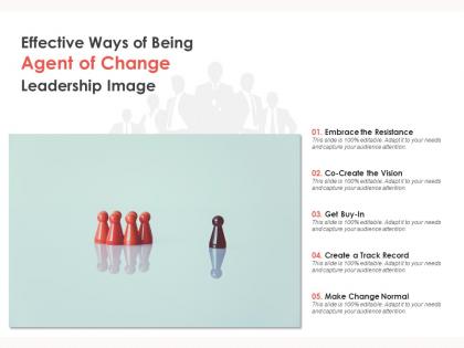Effective ways of being agent of change leadership image