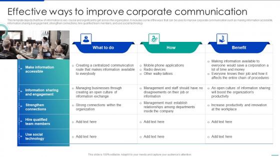 Effective Ways To Improve Corporate Communication Corporate Communication Strategy