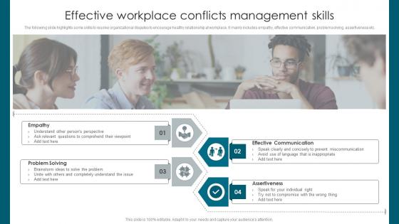 Effective Workplace Conflicts Management Skills