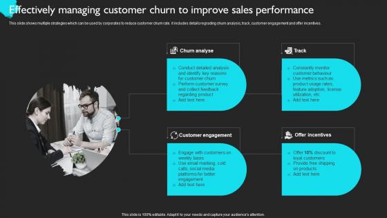 Effectively Managing Customer Churn Product Sales Strategy For Business Strategy SS V