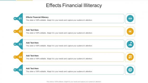 Effects Financial Illiteracy In Powerpoint And Google Slides Cpb