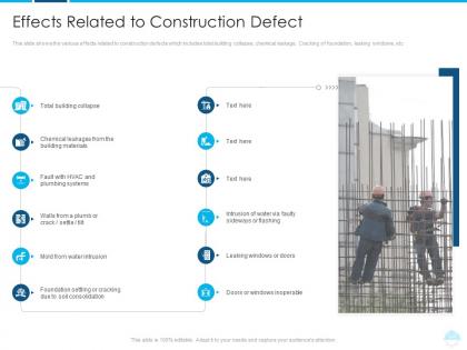 Effects related to construction defect rise lawsuits against construction companies building defects