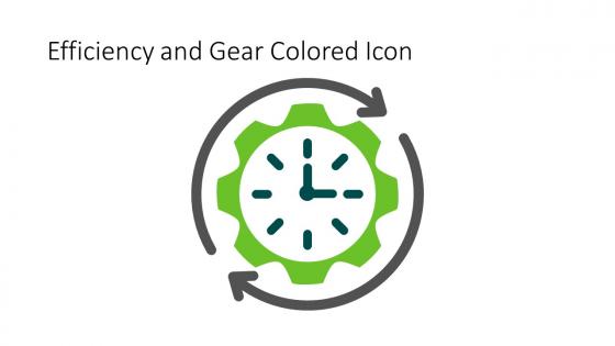 Efficiency And Gear Colored Icon In Powerpoint Pptx Png And Editable Eps Format