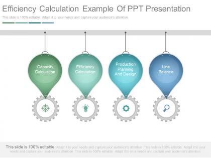 Efficiency calculation example of ppt presentation