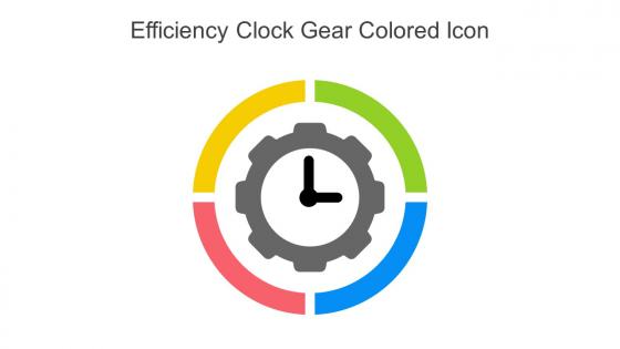 Efficiency Clock Gear Colored Icon In Powerpoint Pptx Png And Editable Eps Format
