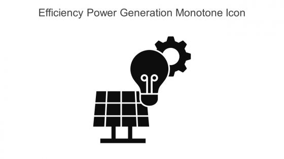 Efficiency Power Generation Monotone Icon In Powerpoint Pptx Png And Editable Eps Format