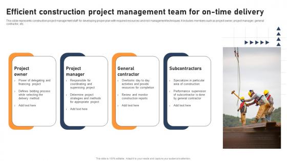 Efficient Construction Project Management Team For On Time Delivery