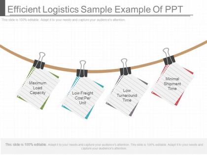Efficient logistics sample example of ppt