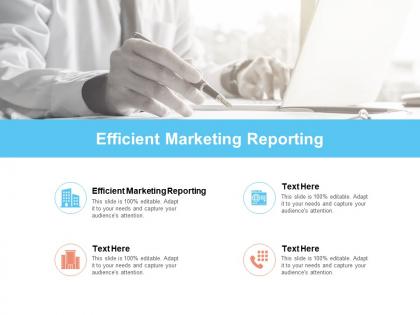 Efficient marketing reporting ppt powerpoint presentation infographics graphics cpb
