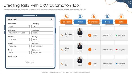 Efficient Sales Processes With CRM Creating Tasks With CRM Automation Tool CRP DK SS