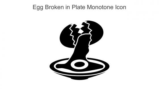 Egg Broken In Plate Monotone Icon In Powerpoint Pptx Png And Editable Eps Format