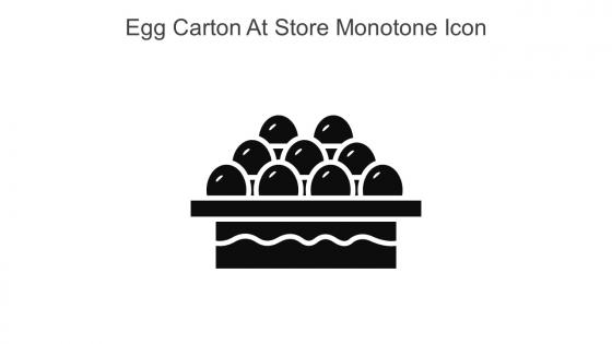 Egg Carton At Store Monotone Icon In Powerpoint Pptx Png And Editable Eps Format