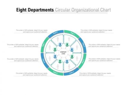 Eight departments circular organizational chart