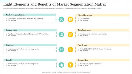 Eight Elements And Benefits Of Market Segmentation Matrix