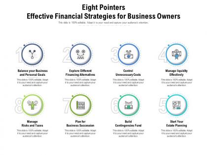 Eight pointers effective financial strategies for business owners