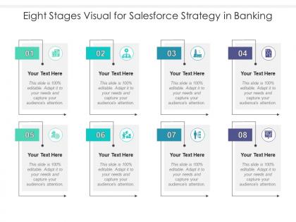 Eight stages visual for salesforce strategy in banking infographic template