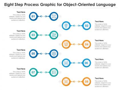 Eight step process graphic for object oriented language infographic template
