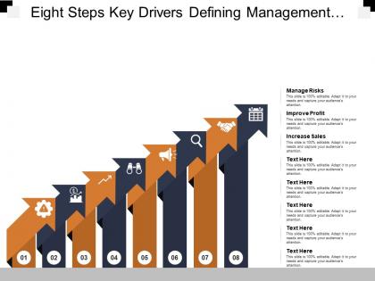 Eight steps key drivers defining management risks improve profit and increase sales