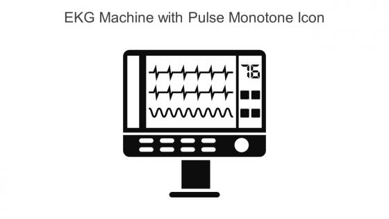 EKG Machine With Pulse Monotone Icon In Powerpoint Pptx Png And Editable Eps Format