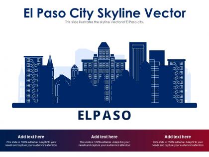 El paso city skyline vector powerpoint presentation ppt template
