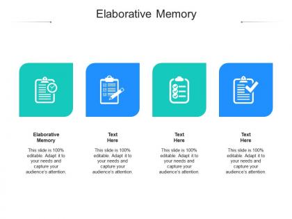 Elaborative memory ppt powerpoint presentation infographics infographic template cpb