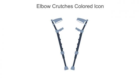 Elbow Crutches Colored Icon In Powerpoint Pptx Png And Editable Eps Format