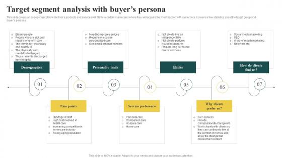 Elderly Care Business Target Segment Analysis With Buyers Persona BP SS