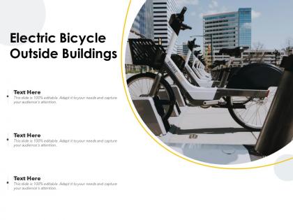 Electric bicycle outside buildings