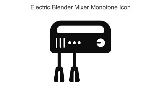 Electric Blender Mixer Monotone Icon In Powerpoint Pptx Png And Editable Eps Format