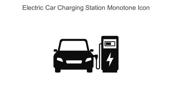 Electric Car Charging Station Monotone Icon In Powerpoint Pptx Png And Editable Eps Format