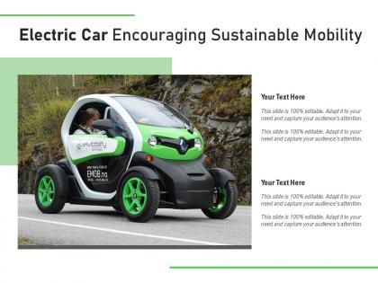 Electric car encouraging sustainable mobility