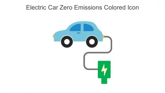 Electric Car Zero Emissions Colored Icon In Powerpoint Pptx Png And Editable Eps Format
