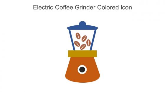Electric Coffee Grinder Colored Icon In Powerpoint Pptx Png And Editable Eps Format