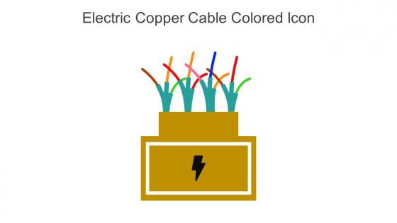 Electric Copper Cable Colored Icon In Powerpoint Pptx Png And Editable Eps Format