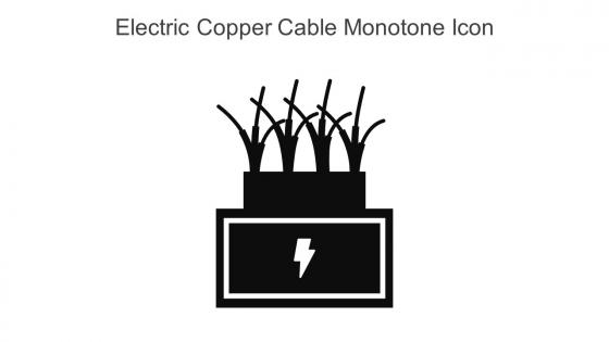 Electric Copper Cable Monotone Icon In Powerpoint Pptx Png And Editable Eps Format