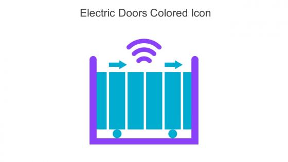 Electric Doors Colored Icon In Powerpoint Pptx Png And Editable Eps Format