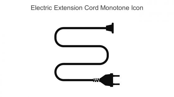 Electric Extension Cord Monotone Icon In Powerpoint Pptx Png And Editable Eps Format