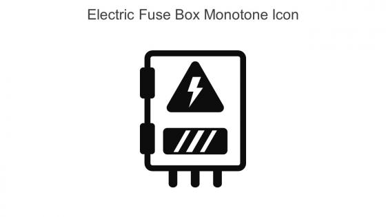Electric Fuse Box Monotone Icon In Powerpoint Pptx Png And Editable Eps Format