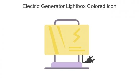 Electric Generator Lightbox Colored Icon In Powerpoint Pptx Png And Editable Eps Format