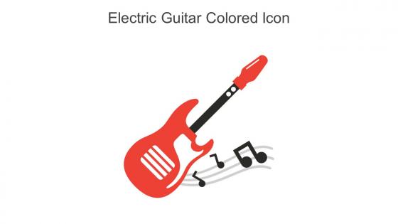 Electric Guitar Colored Icon In Powerpoint Pptx Png And Editable Eps Format