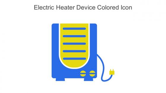 Electric Heater Device Colored Icon In Powerpoint Pptx Png And Editable Eps Format