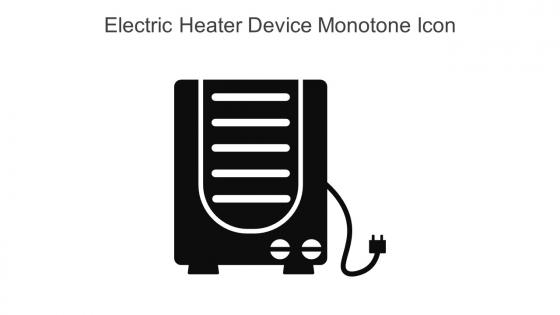 Electric Heater Device Monotone Icon In Powerpoint Pptx Png And Editable Eps Format