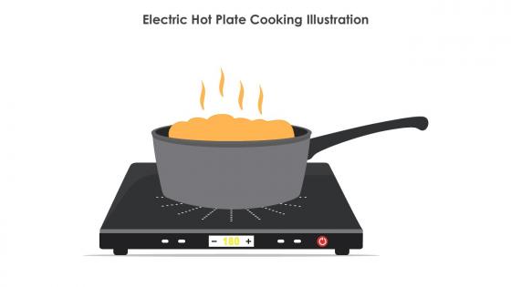 Electric Hot Plate Cooking Illustration