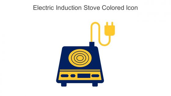Electric Induction Stove Colored Icon In Powerpoint Pptx Png And Editable Eps Format