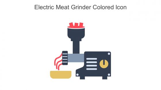Electric Meat Grinder Colored Icon In Powerpoint Pptx Png And Editable Eps Format