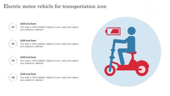 Electric Motor Vehicle For Transportation Icon