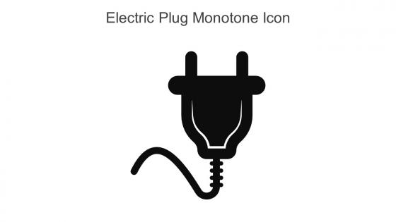Electric Plug Monotone Icon In Powerpoint Pptx Png And Editable Eps Format