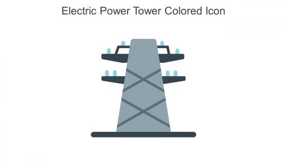 Electric Power Tower Colored Icon In Powerpoint Pptx Png And Editable Eps Format