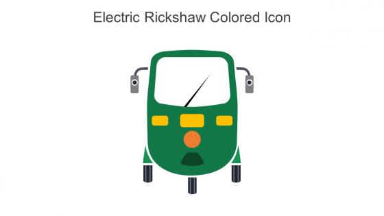 Electric Rickshaw Colored Icon In Powerpoint Pptx Png And Editable Eps Format