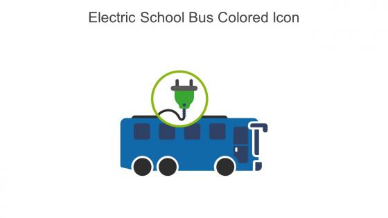 Electric School Bus Colored Icon In Powerpoint Pptx Png And Editable Eps Format